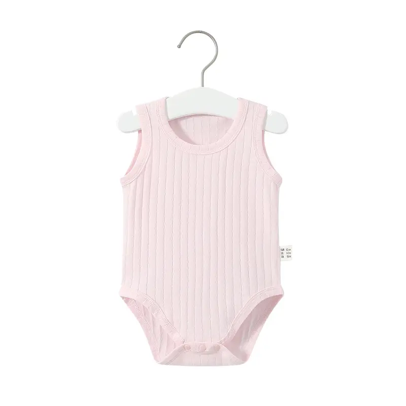 Baby Cotton Sleeveless Pajamas Light Blue - Image 2