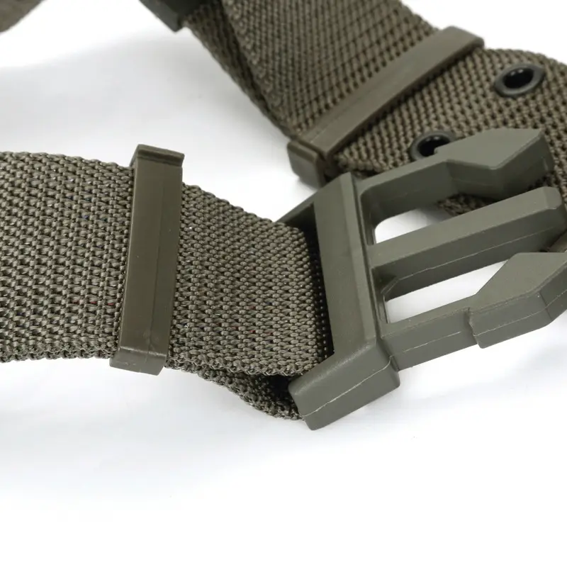 Military Training Belt with Star Buckle Olive Green