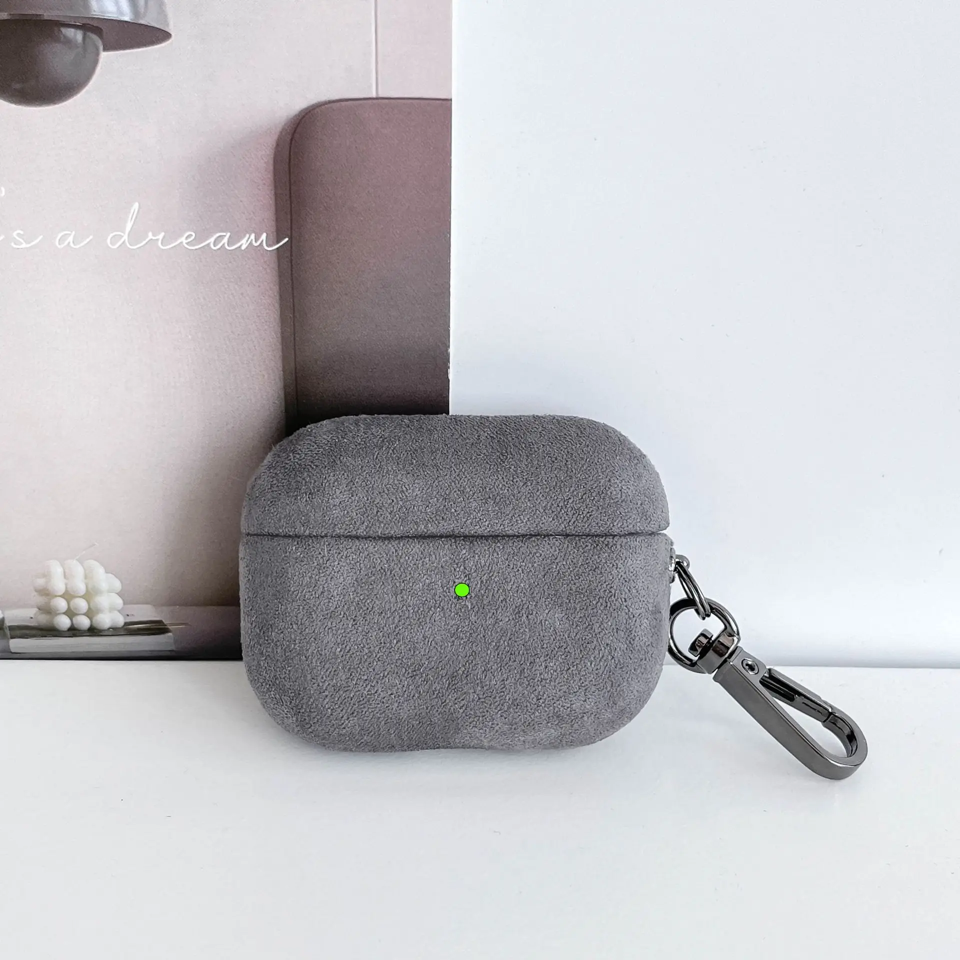 Blue Fleece Protective Apple Airpods Cover