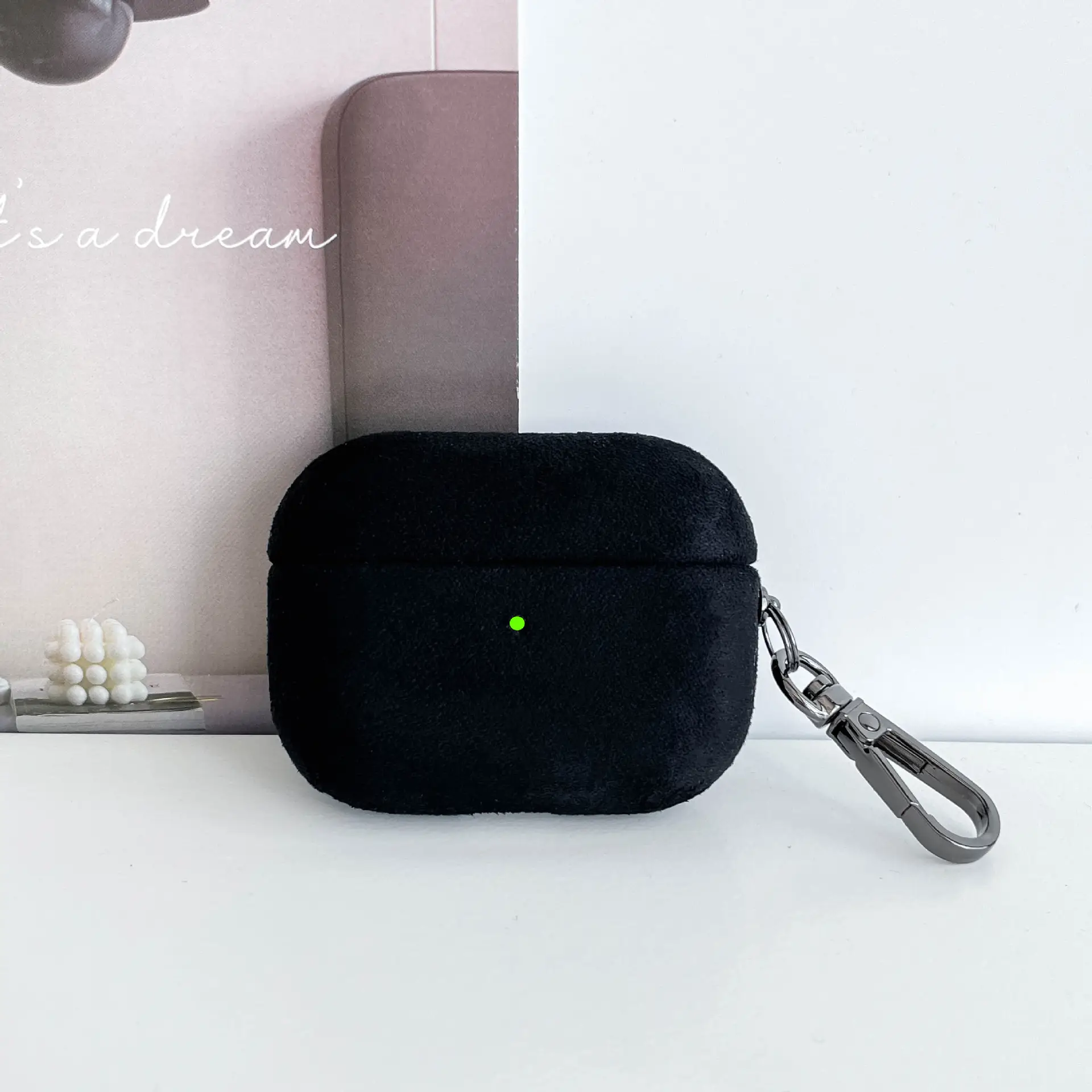 Blue Fleece Protective Apple Airpods Cover