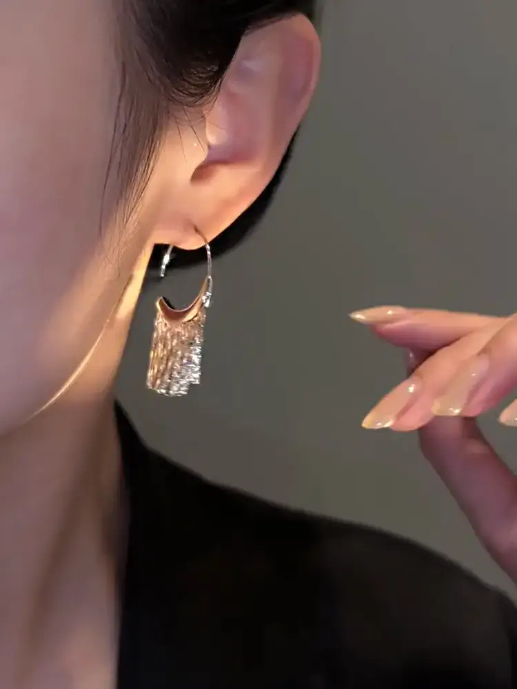 Silver Hoop Tassel Earrings for Women 2026 - Image 6