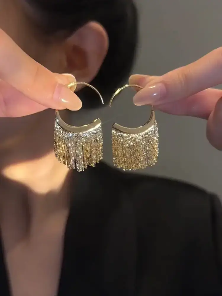 Silver Hoop Tassel Earrings for Women 2026 — feature 62