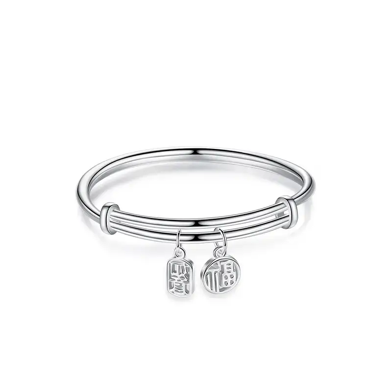 Fuzi Ruyi Push-Pull Silver Plated Women's Bracelet - Image 6