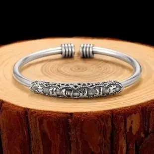 Fuzi Ruyi Push-Pull Silver Plated Women's Bracelet — feature 20