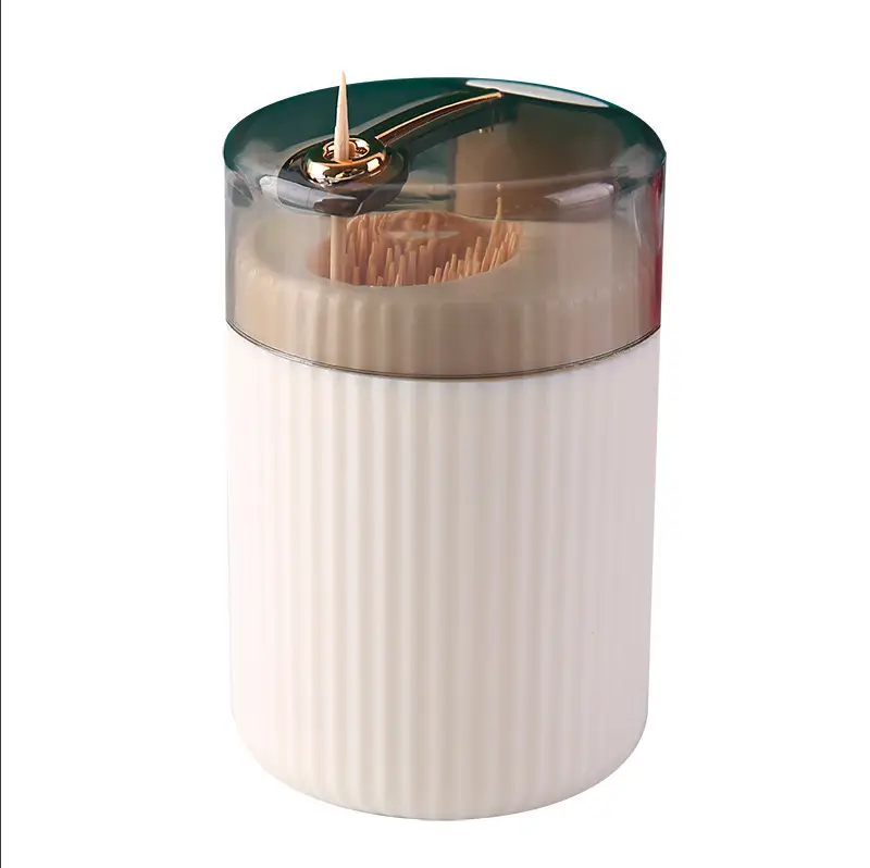 Portable Toothpick Holder Light Green Press-Type - Image 4