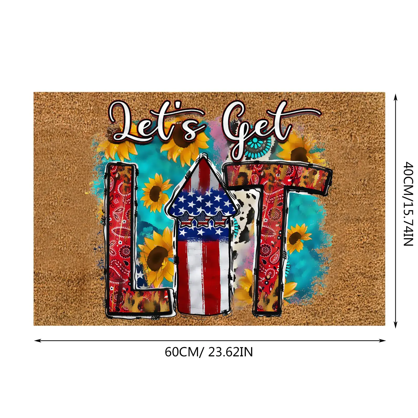 Independence Day Floor Mat with Land Of The Tree Design - Image 9
