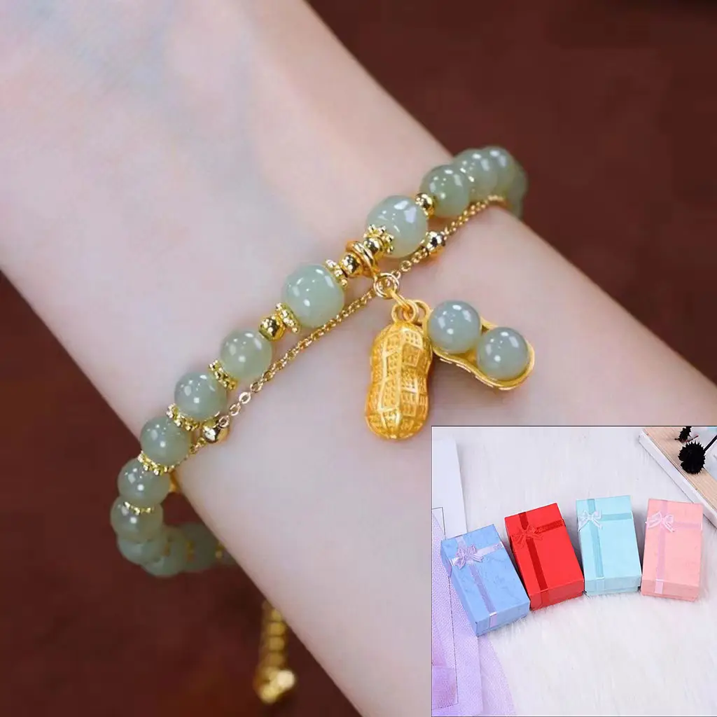 Red Red Pearl Double Chain Bracelet for Girls — feature 5