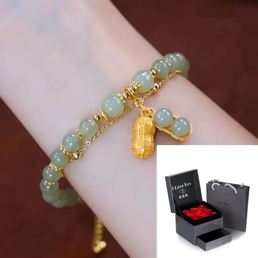 Red Red Pearl Double Chain Bracelet for Girls - Image 6