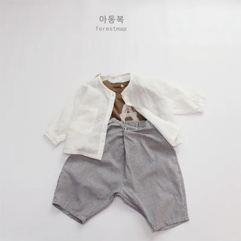 Forest Map Striped Cotton Pants for Boys — feature 8