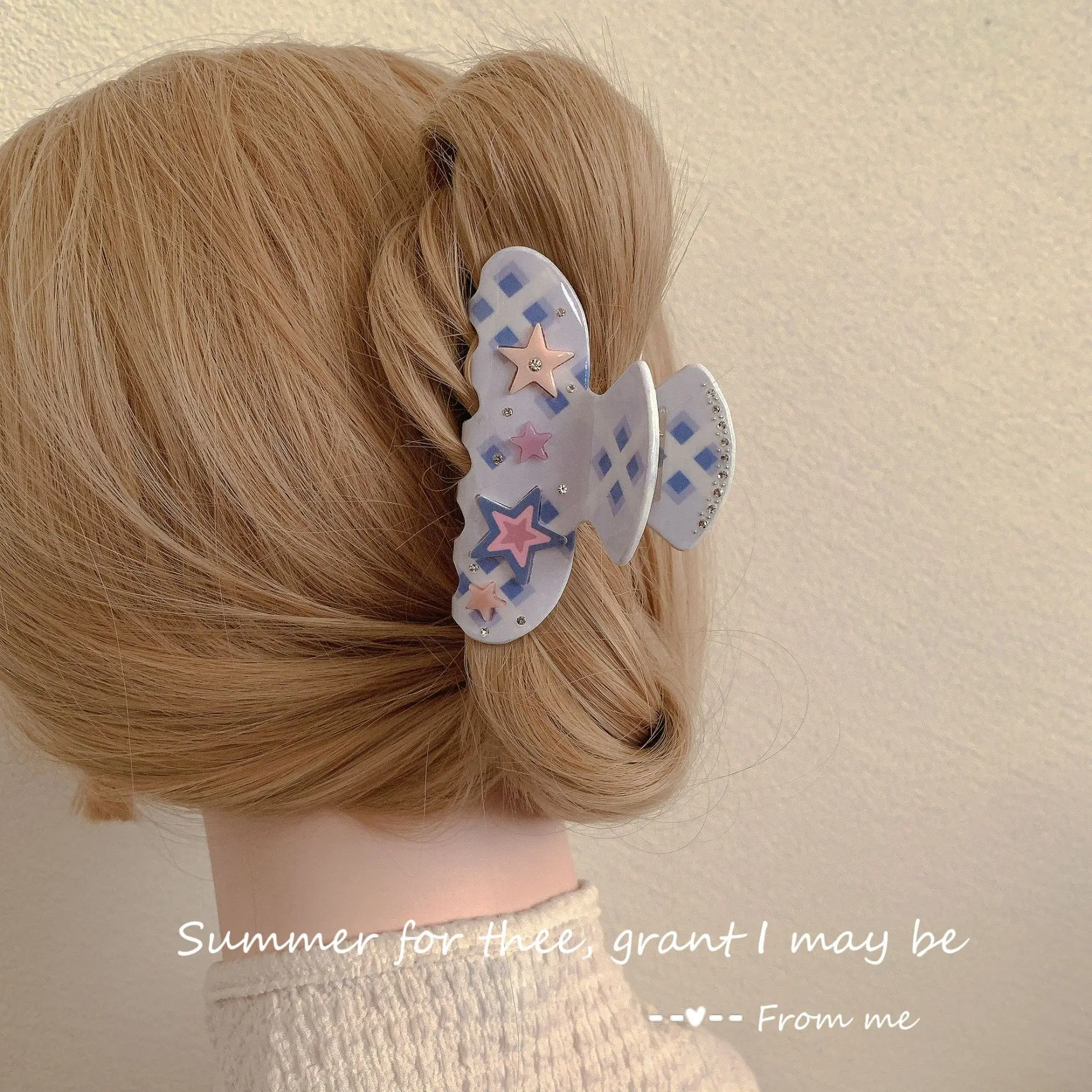 Y2K Five Pointed Star Hairpin Clip Pink