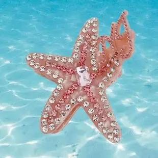 Y2K Five Pointed Star Hairpin Clip Pink — feature 17