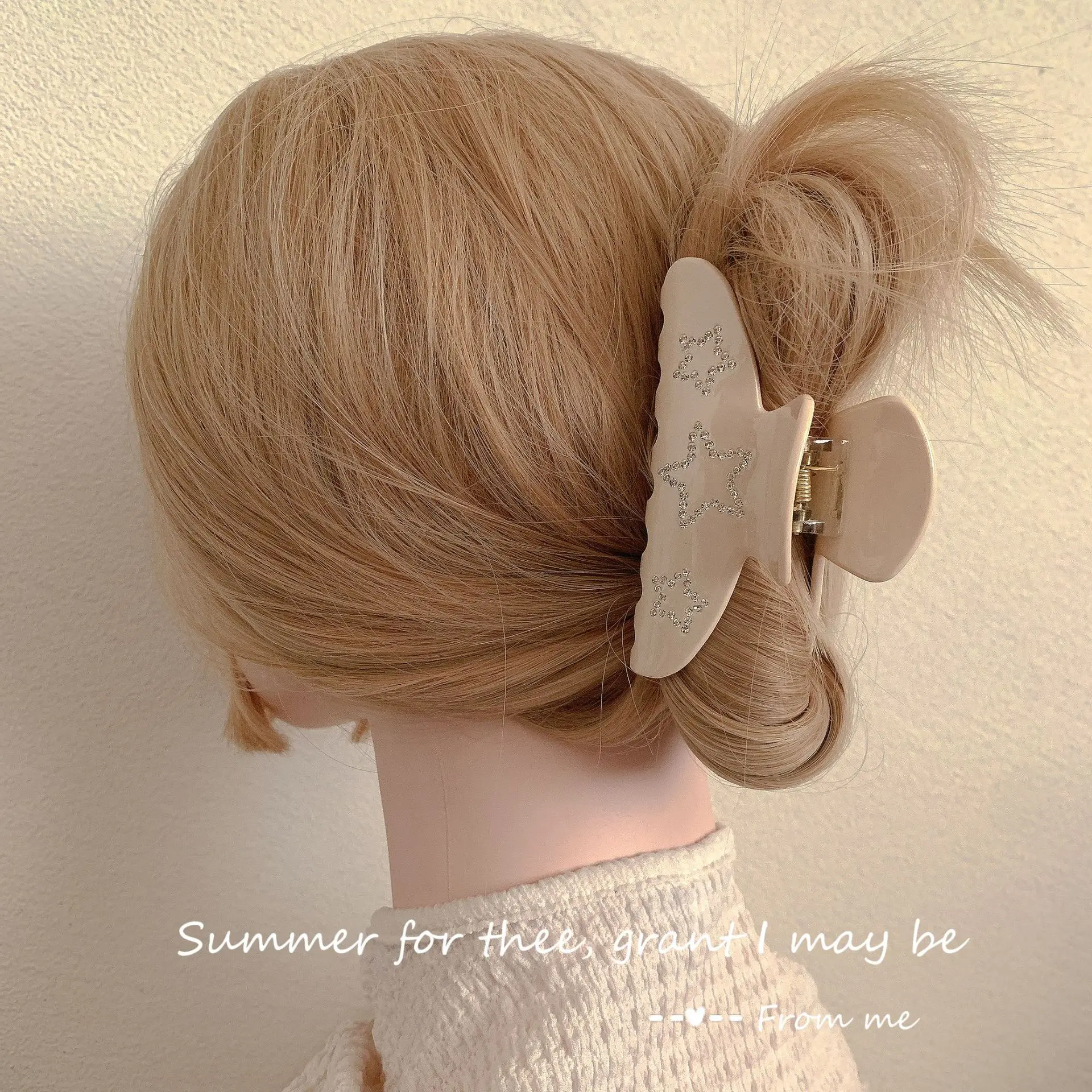 Y2K Five Pointed Star Hairpin Clip Pink — feature 36
