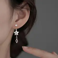 Double Layer Tassel Earrings Gold Chain Sparkling Long — feature 11
