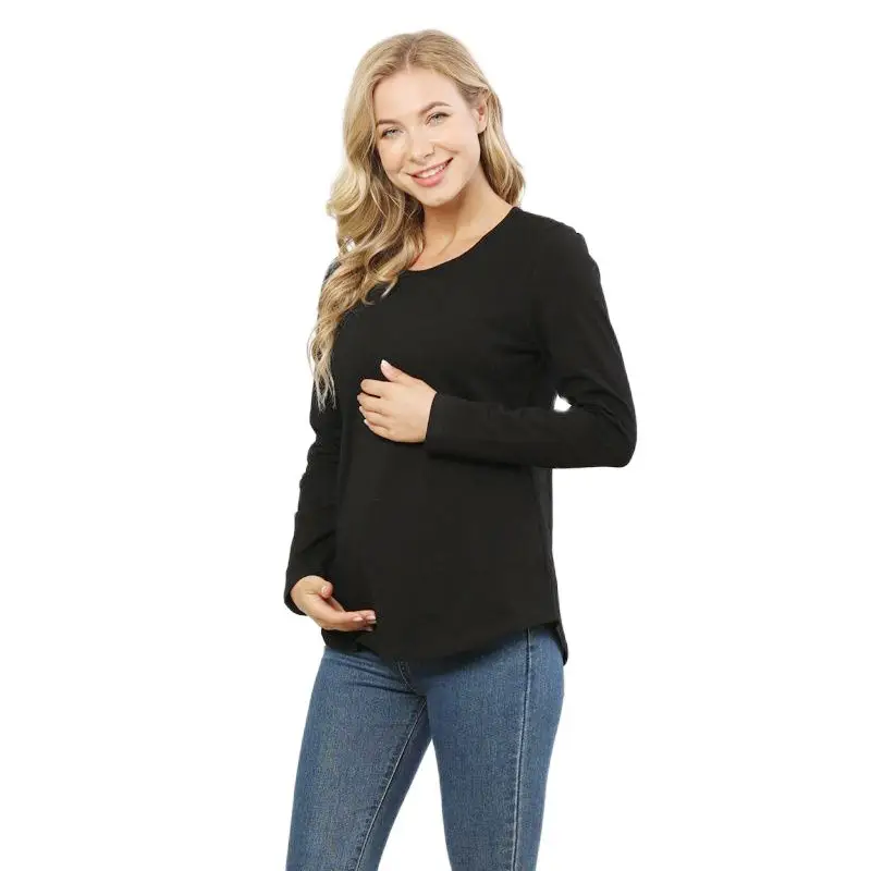 2025 Spring T-shirt Long Sleeve Breastfeeding Plus Size - Image 8