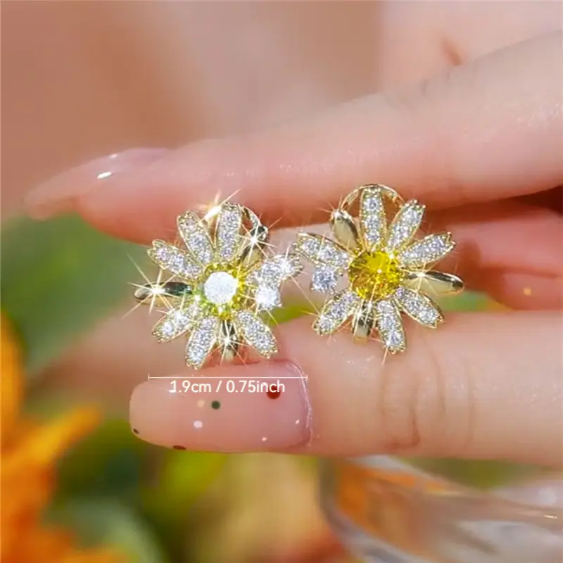 2023 Daisy Earrings High End Zircon Women Elegant Fashion — feature 1