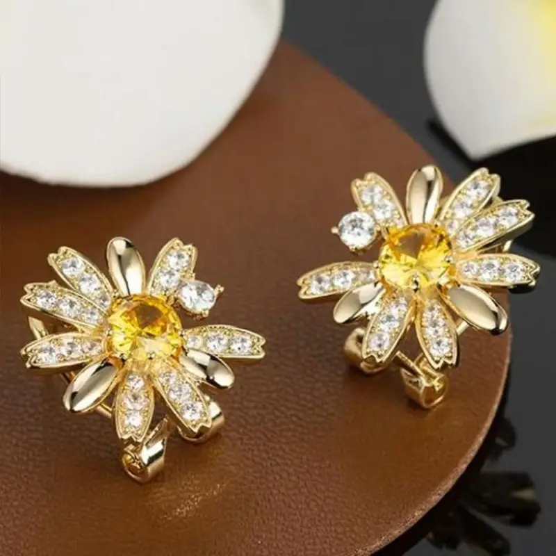 2023 Daisy Earrings High End Zircon Women Elegant Fashion — feature 3