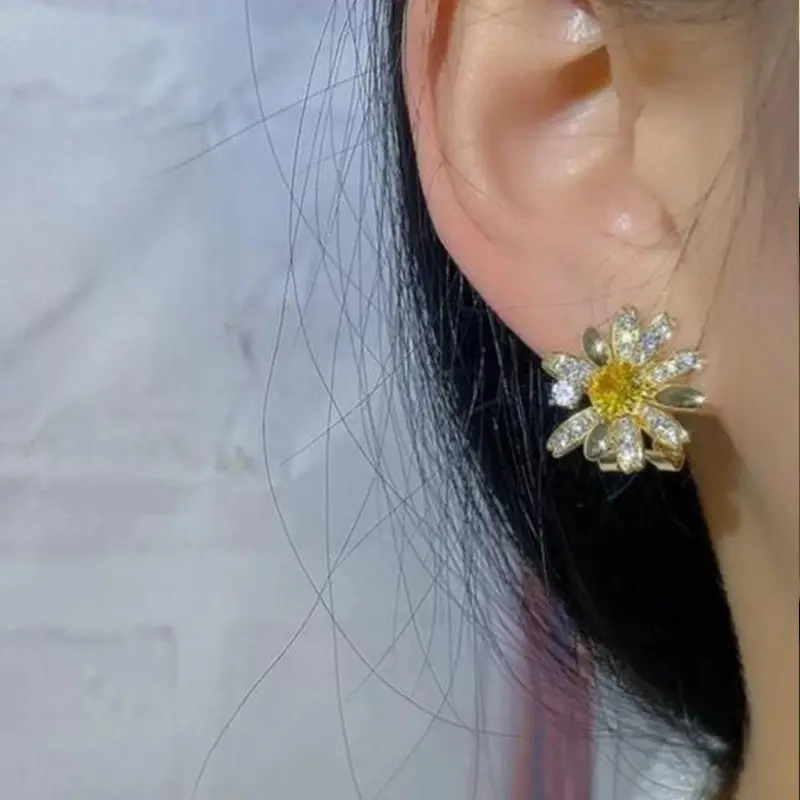 2023 Daisy Earrings High End Zircon Women Elegant Fashion — feature 5