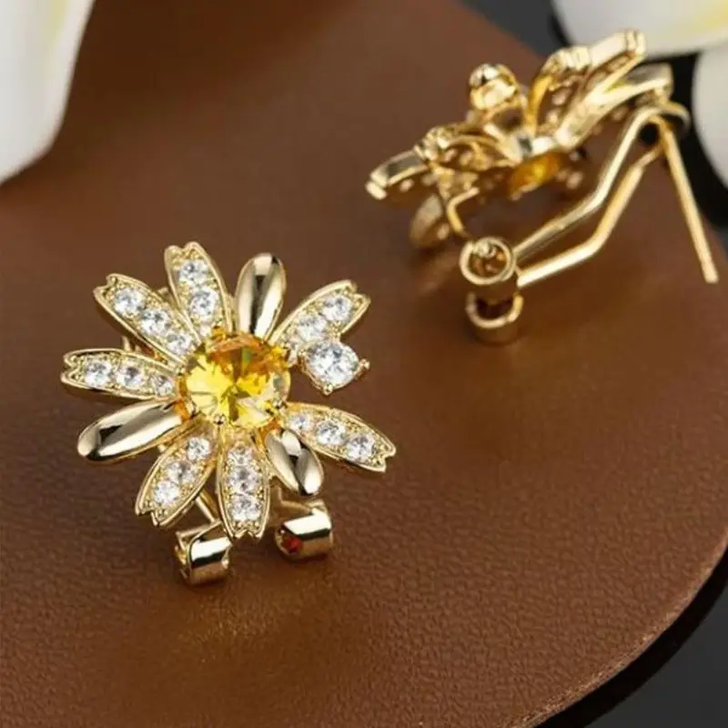 2023 Daisy Earrings High End Zircon Women Elegant Fashion — feature 6