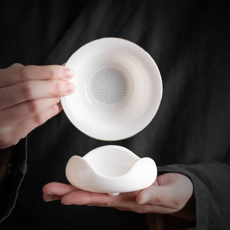 White Jade Tea Strainer All-Ceramic 102g - Image 7