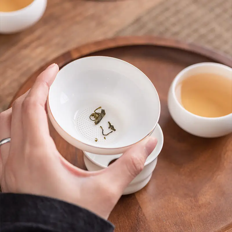 White Jade Tea Strainer All-Ceramic 102g - Image 8