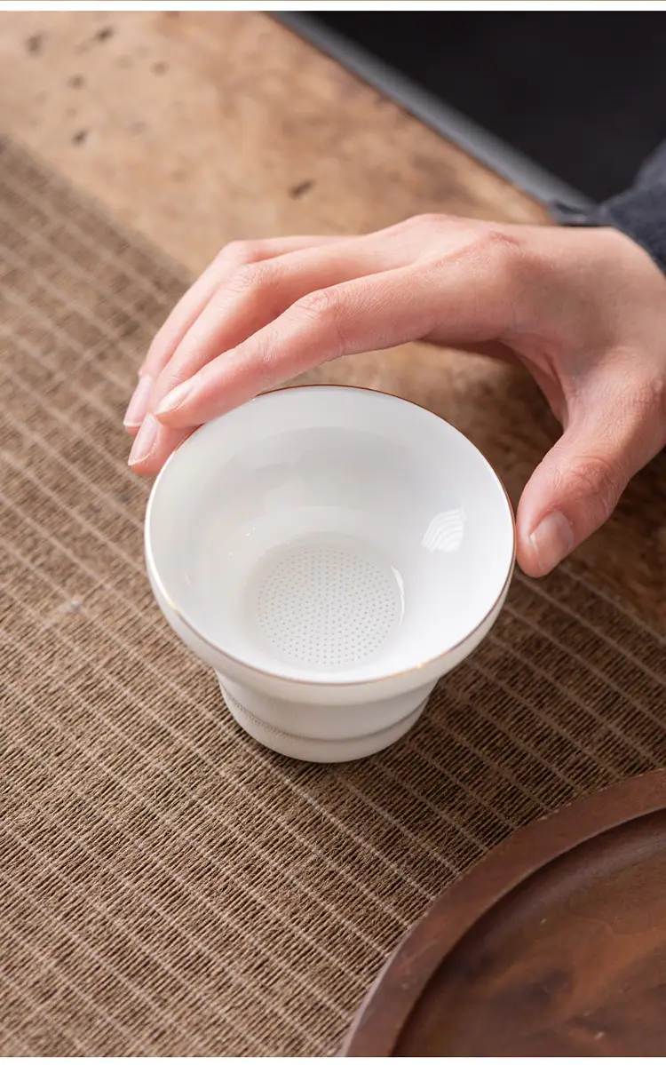 White Jade Tea Strainer All-Ceramic 102g — feature 12