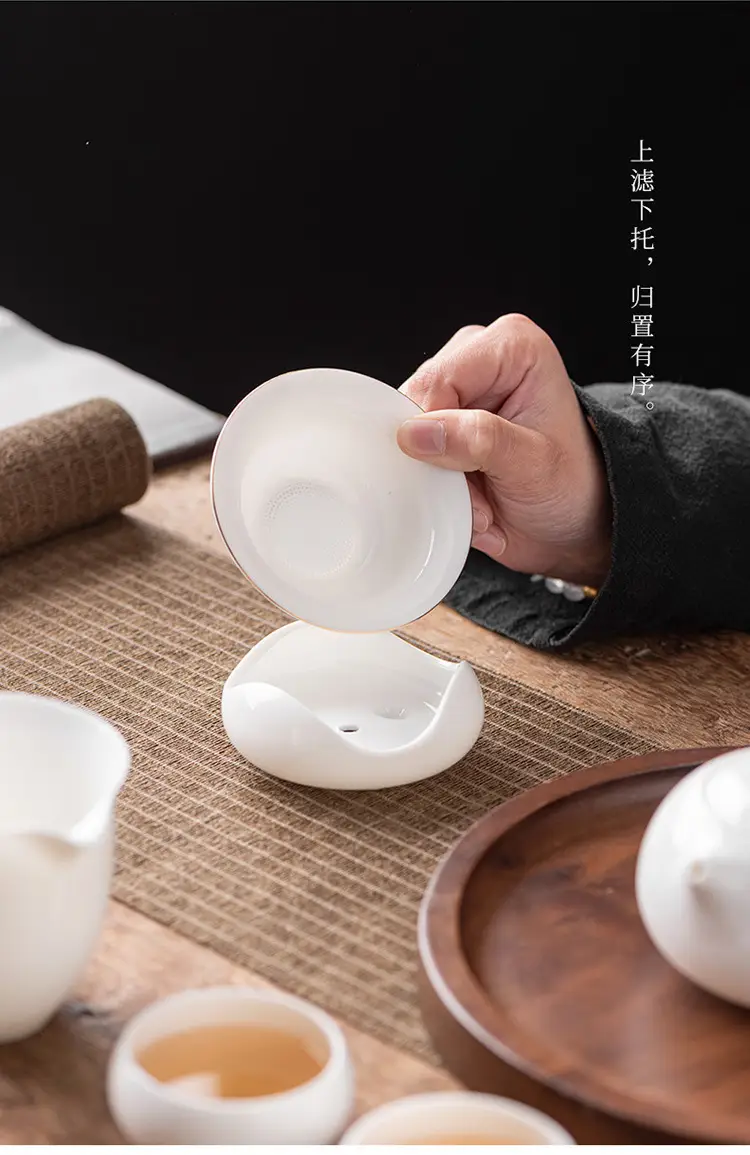 White Jade Tea Strainer All-Ceramic 102g — feature 15