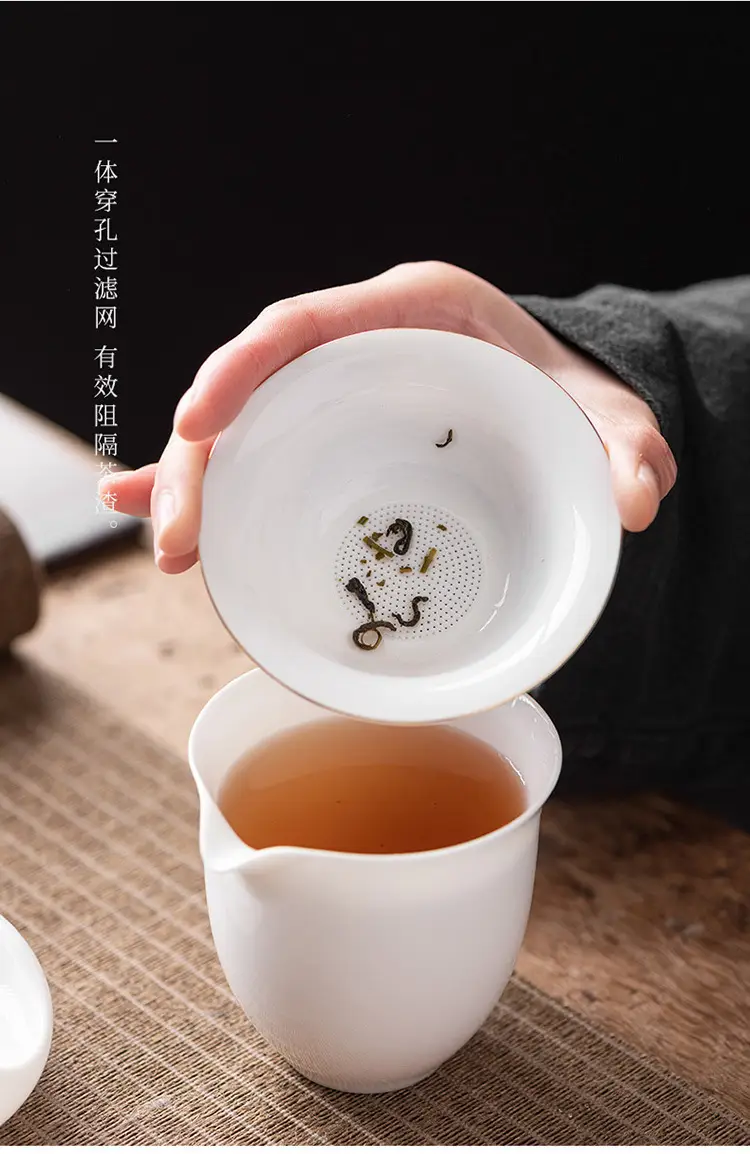 White Jade Tea Strainer All-Ceramic 102g — feature 17