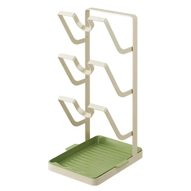Multi-Functional Kitchen Pot Cover Rack with Drainage - Image 8