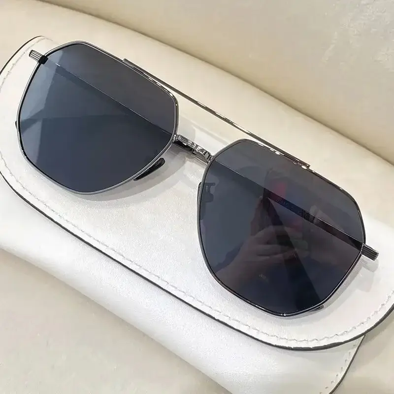 Men Polarized Driving Sunglasses 2024 Trendy Black - Image 3