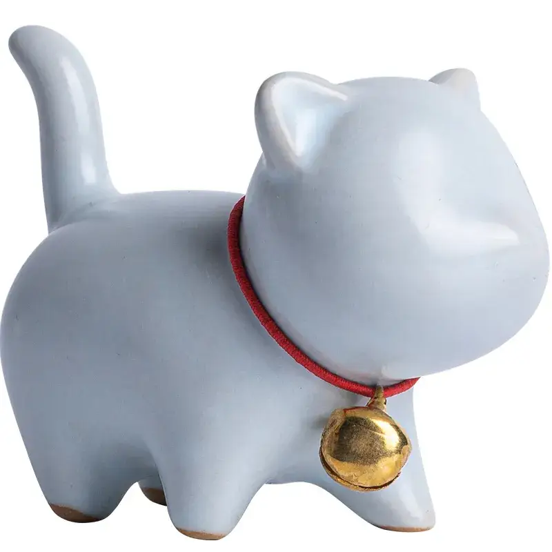 Cute White Ceramic Cat Decor Pen Holder for Home - Image 9
