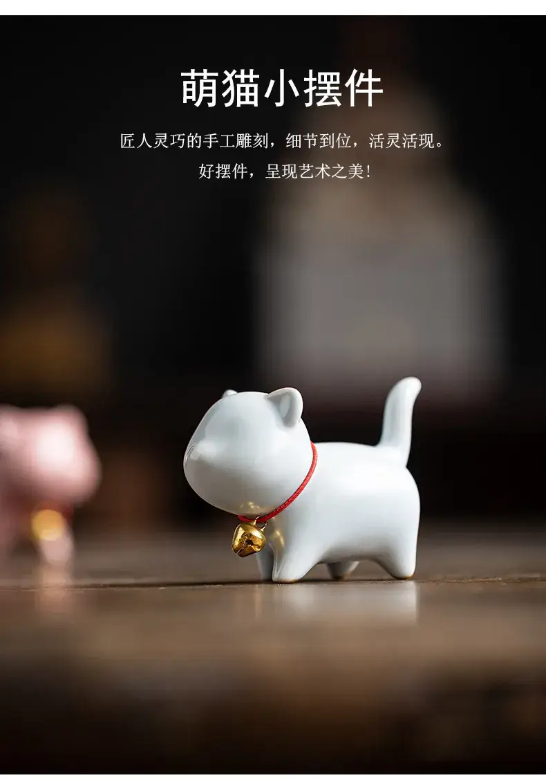 Cute White Ceramic Cat Decor Pen Holder for Home — feature 11