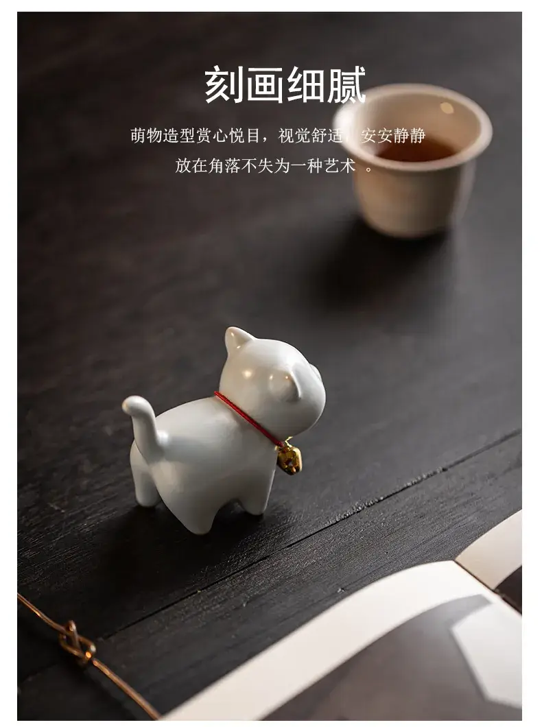 Cute White Ceramic Cat Decor Pen Holder for Home — feature 14