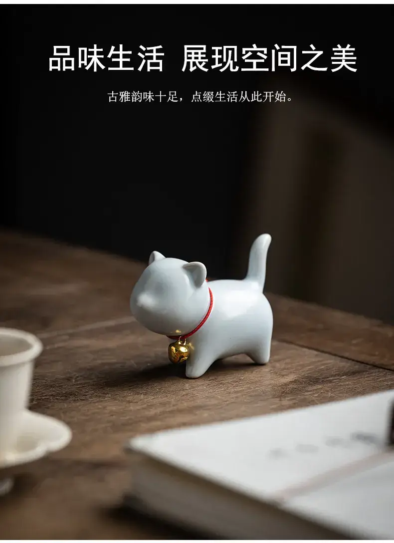 Cute White Ceramic Cat Decor Pen Holder for Home — feature 15