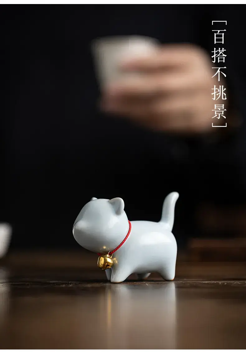 Cute White Ceramic Cat Decor Pen Holder for Home — feature 6