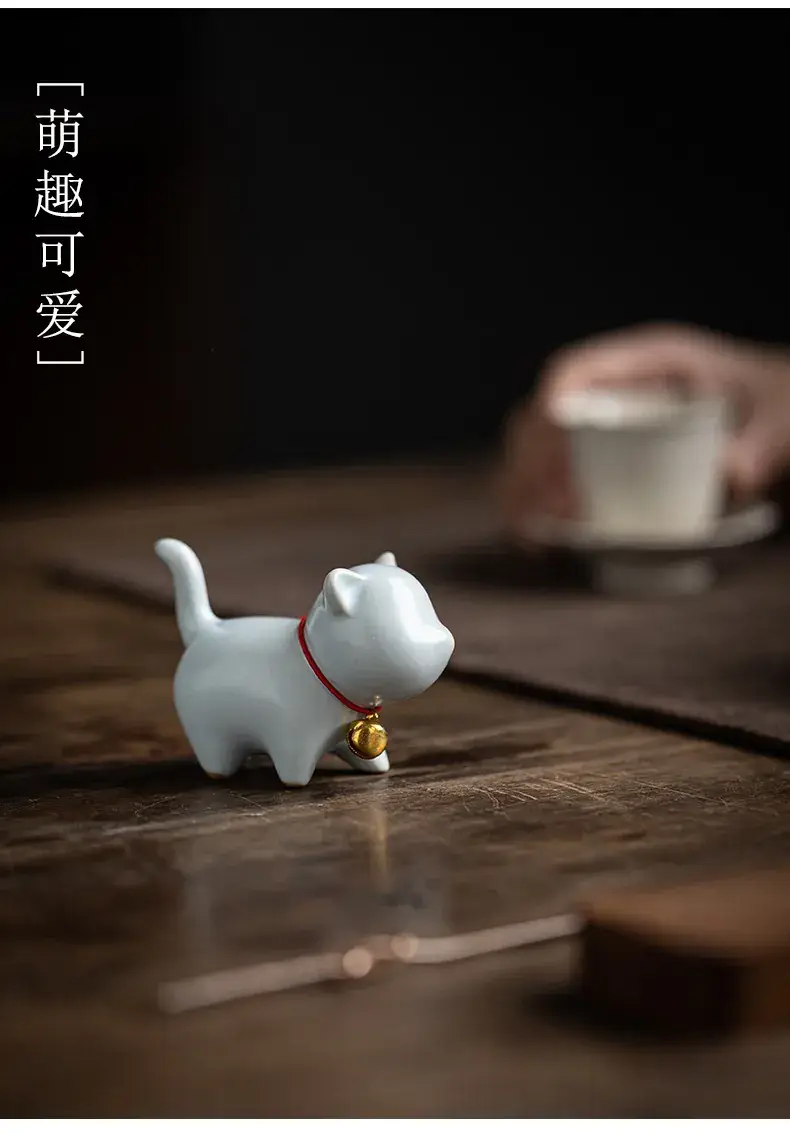 Cute White Ceramic Cat Decor Pen Holder for Home — feature 7