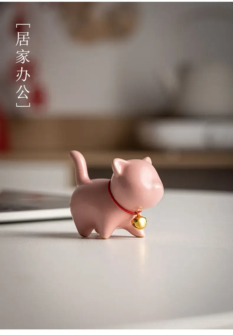 Cute White Ceramic Cat Decor Pen Holder for Home — feature 9