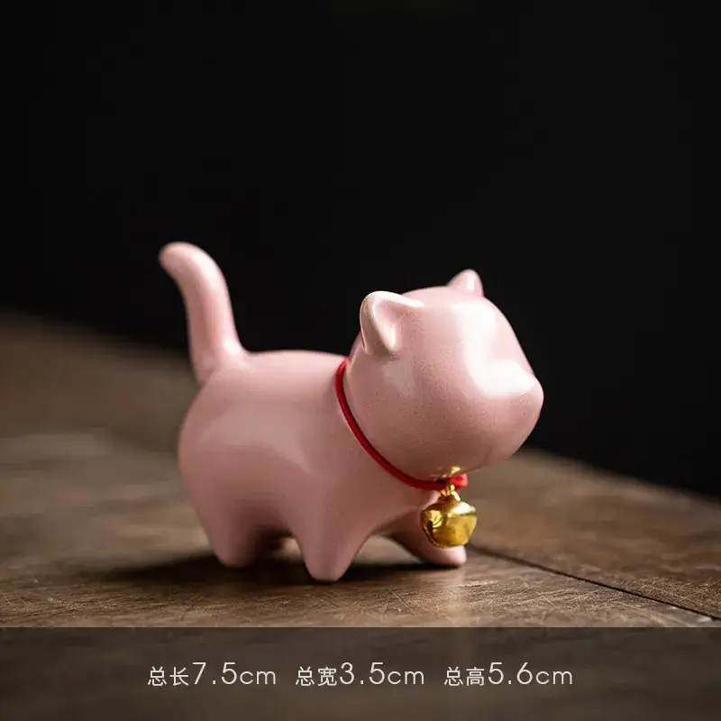 Cute White Ceramic Cat Decor Pen Holder for Home - Image 3