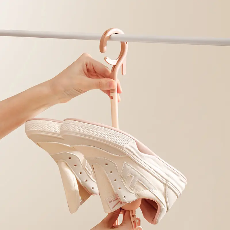 Pink Rotating Shoe Drying Rack for Home & Outdoor Use - Image 6