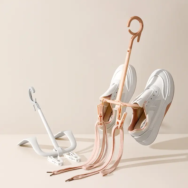 Pink Rotating Shoe Drying Rack for Home & Outdoor Use - Image 7