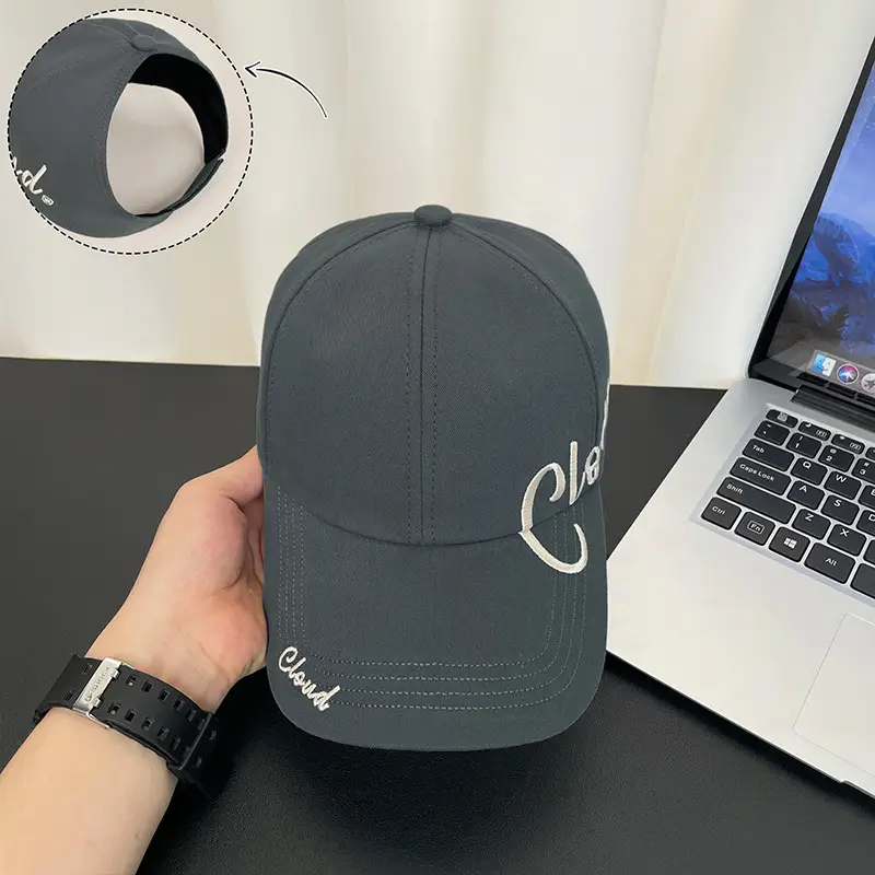 Women's Beige R Letter Baseball Cap All Colors - Image 2