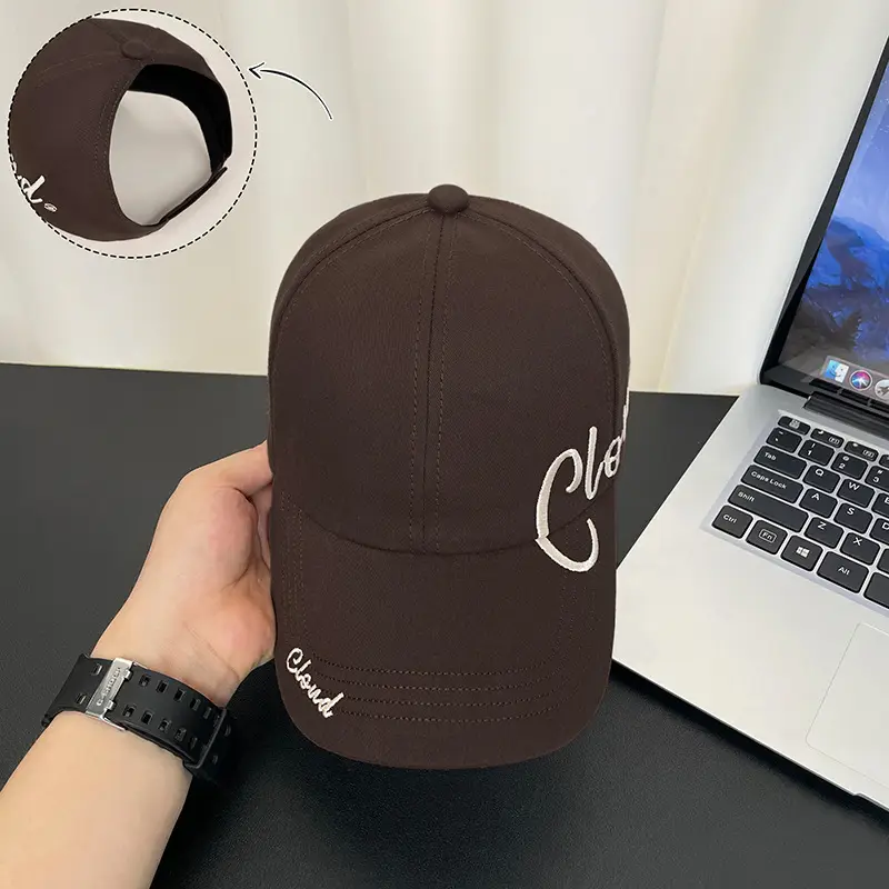 Women's Beige R Letter Baseball Cap All Colors - Image 3