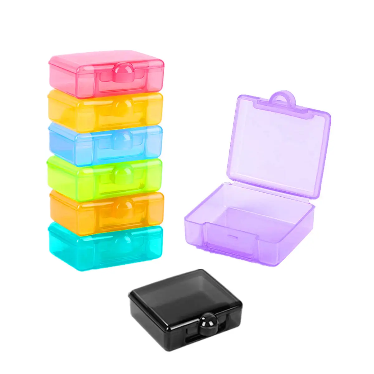 Rainbow 7-Piece Medicine Box Set for Daily Use