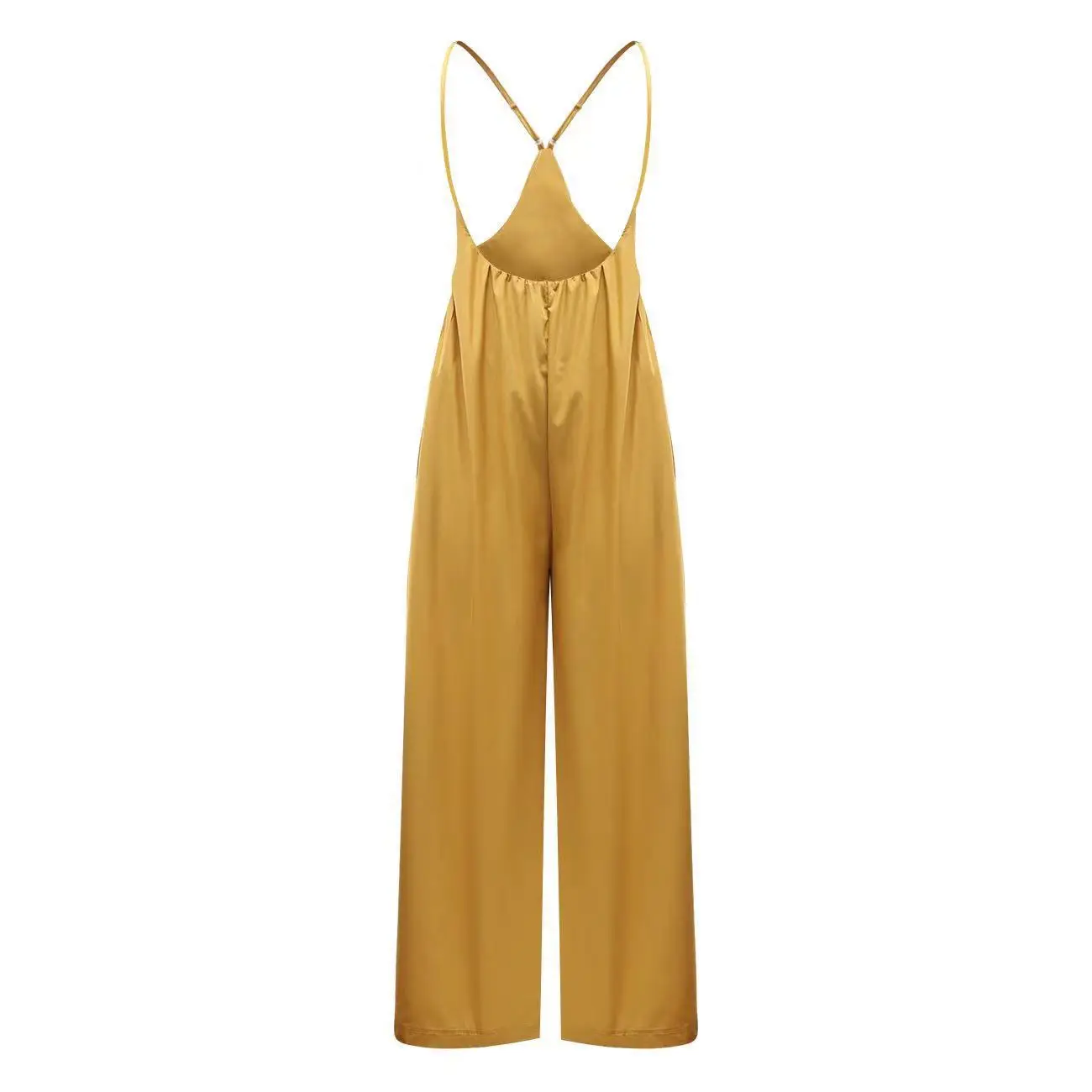 2023 Cotton Wide Leg Jumpsuit Black Cotton Women — feature 8