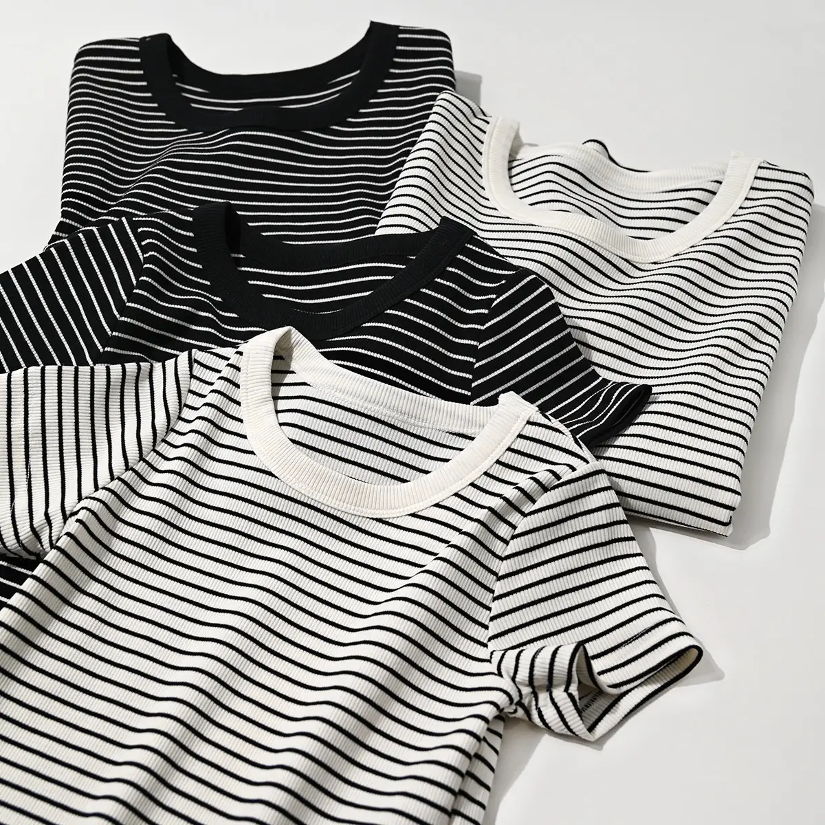 Striped Cotton T-Shirt for Boys Girls Large Summer - Image 4