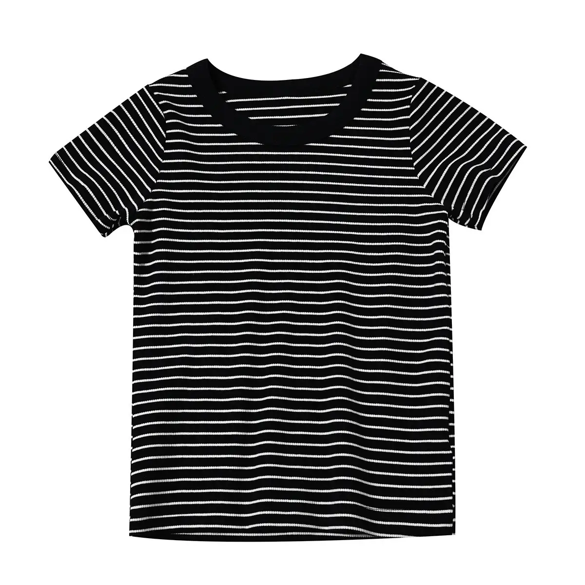 Striped Cotton T-Shirt for Boys Girls Large Summer - Image 7