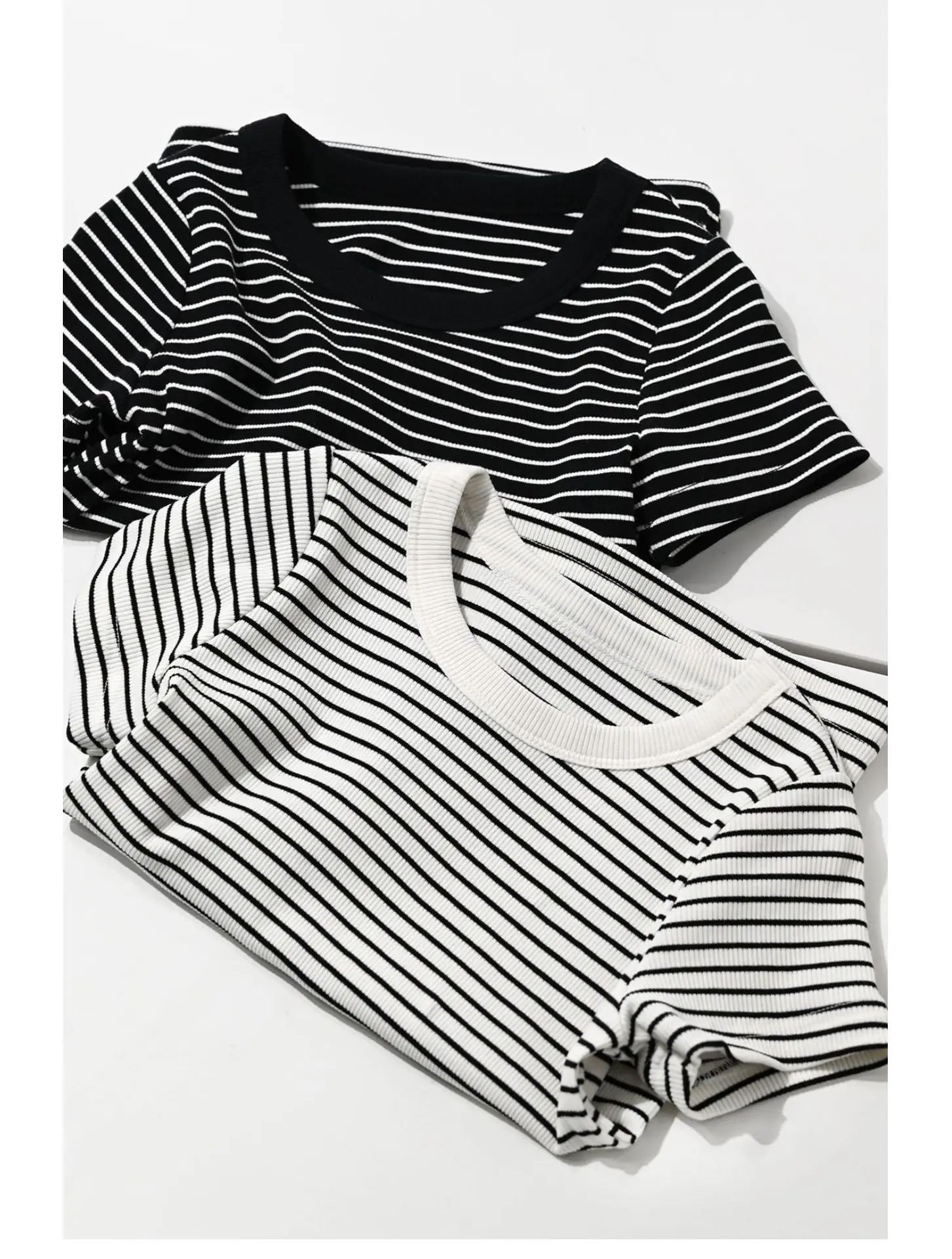 Striped Cotton T-Shirt for Boys Girls Large Summer — feature 4