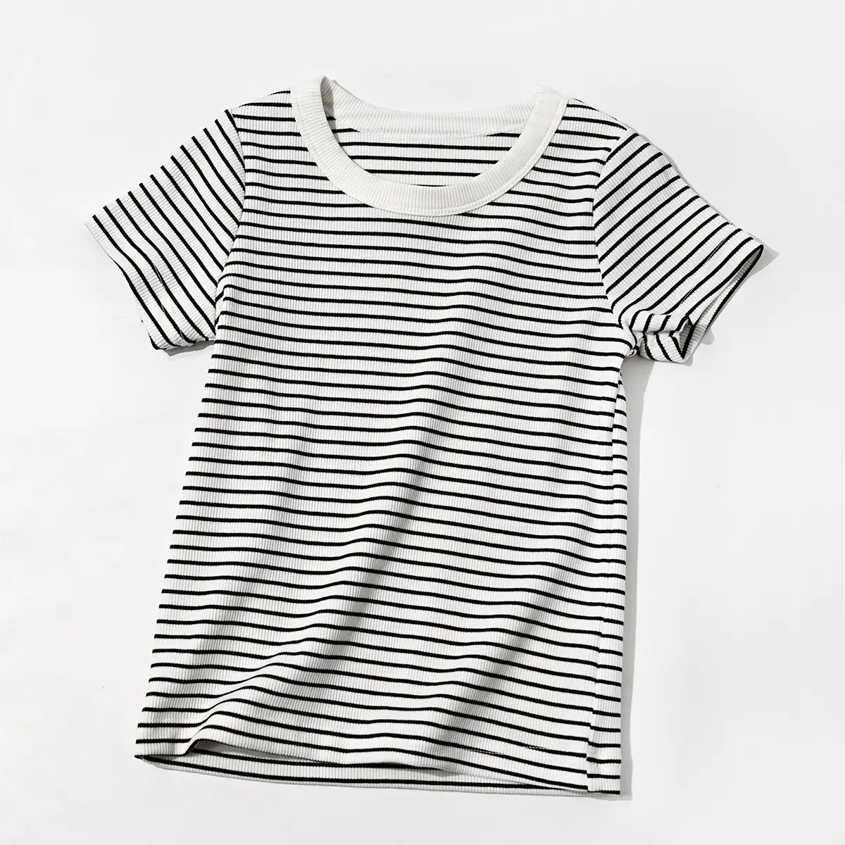 Striped Cotton T-Shirt for Boys Girls Large Summer - Image 2