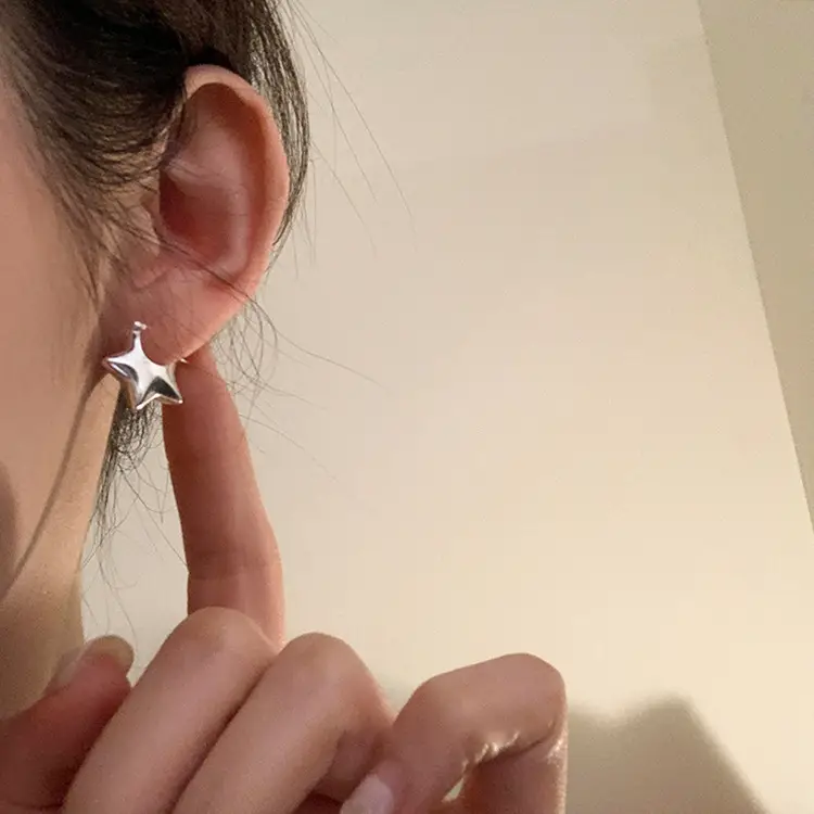 S925 Silver Star Earrings for Women 2025 New Style - Image 4