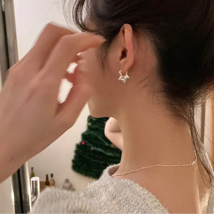 S925 Silver Star Earrings for Women 2025 New Style - Image 6