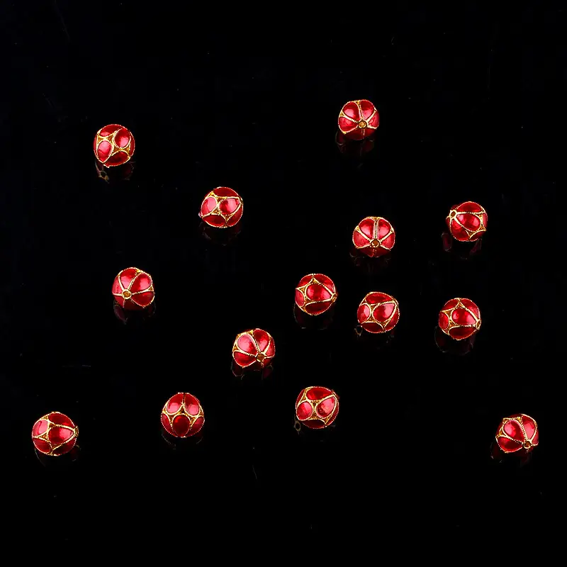 Red Lotus Burned Blue Wen Play Beads 10mm - Image 10